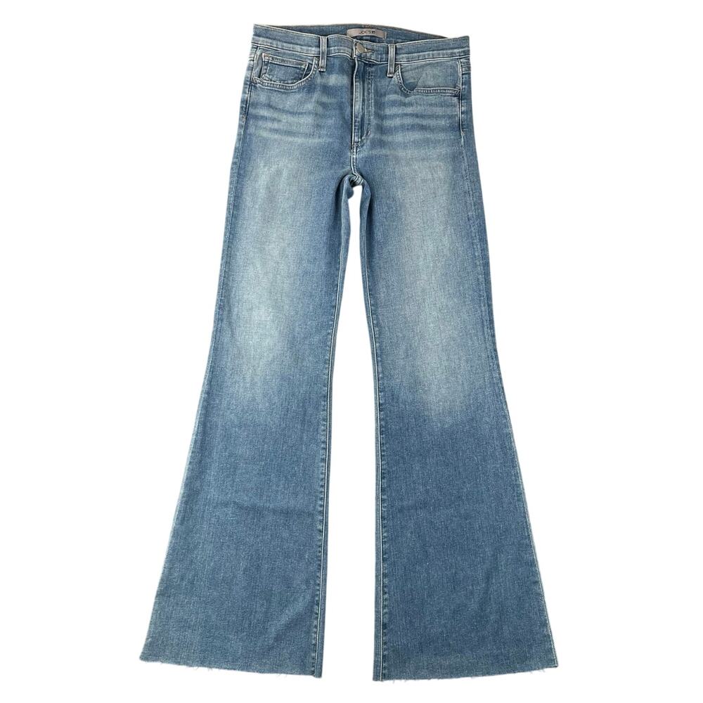 Joe’s Jeans High Rise Wide Leg Raw Hem Light Wash Denim Jeans Women’s 30